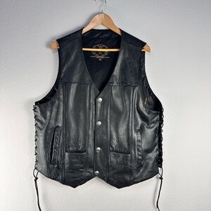 Leather King Vest Sz XXL‎